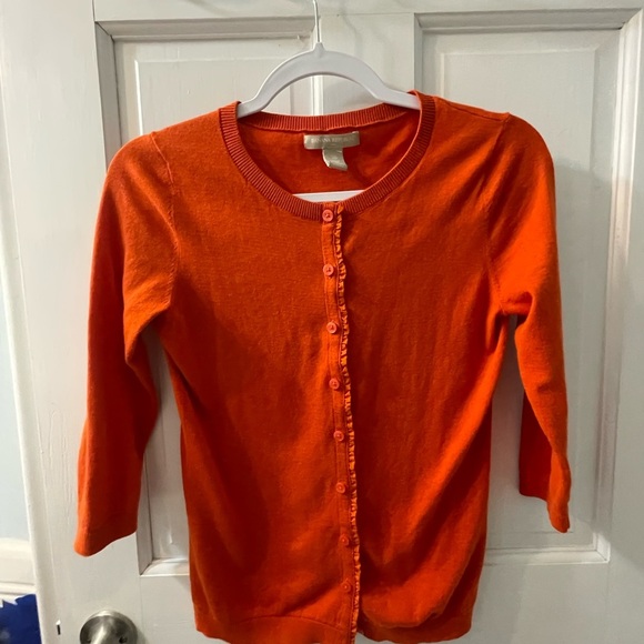 Banana Republic Sweaters - Banana Republic Orange Cardigan Sweater‎